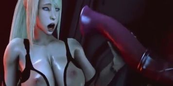 Samus Aran get fucked by alien huge cock