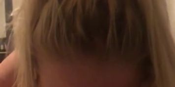 Blonde head game on my bed full video