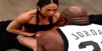 Fitness girl Tina Nguyen flexing abs and working out
