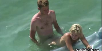 Kamasutra At Nude Beach Couples Fucks In Sea