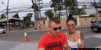 THAI SWINGER - Big tits Asian amateur girlfriend fucked hard after a day at the beach