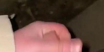 Wanking in public back street nearly got caught 
