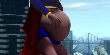 Superheroine Belly Inflation 2
