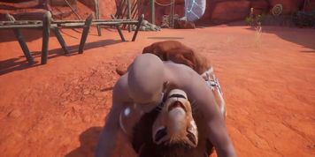 Furry Human and Lion Sex - Gay Animation