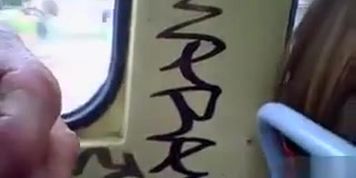 Cumming on a girl on the bus