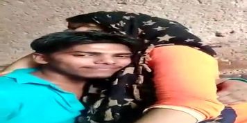 indian couple kissing