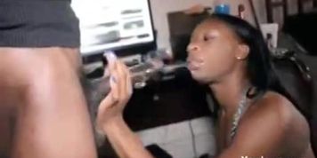 Black Super deep throat with a huge black dick