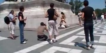 Horny Angelina fucks in public - teenandmilfcams.com