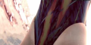 First part of Emie Amfibias swimming pool pussy rubbing