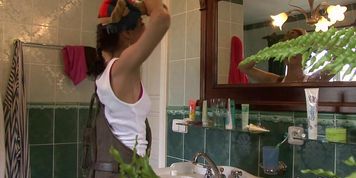Moustached old man forced sons gf to sloppy screw