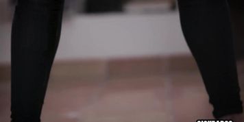 Skinny Stepdaughter April Aniston Fucks Dirty Stepdad After She Sucked His Dick
