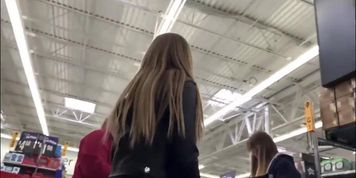 Epic Phat Ass teen 18+ black leggins in supermarket