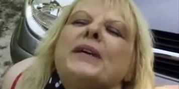 French Mature Gets Anal Outdoors