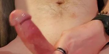 close up stroke and cum