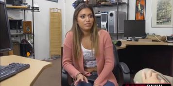 Brunette amateur Nicole Rey gets a deal from Shawn and fucked