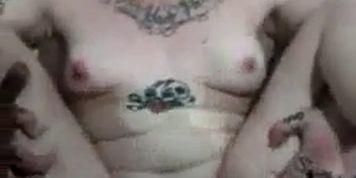 Cockwhore Wife Sucks Hubby While BBC Fucked