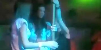 Impulsive girl dancing in the club