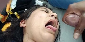 Indian didn't want nut in her face so I shoved it do dawn her mouth 