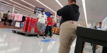 Bbw worker with a huge wedgie