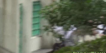 Japanese babes peeing in public