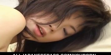 Kurumi Katase has hairy pussy pumped with vibrator and shlong