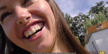 HUNT4K. Hunter meets girl on public beach and has anal sex with her