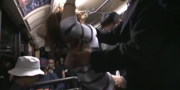 Japanese Hot Wife Fucked Gangbang In Metro Public