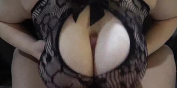 EFC Black lingerie Tittyfuck