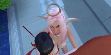 [The Sims 4] devil & angel sexy POV blowjob