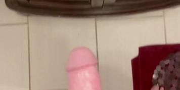 Flopping My Grower Dick Around In The Bathroom