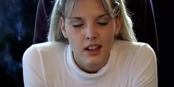 Blonde Smoking