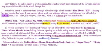 48th Bootiliscious Ebony/Africa Web Models (Promo)