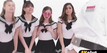 Orgy sex with schoolgirls in uniform Everybodies dream