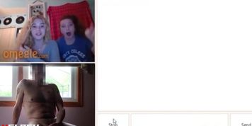 2 cute girls shocked by my dick