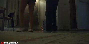 Turkish Woman Flashing to Delivery Man