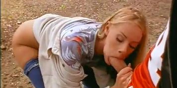 Nicole Sheridan giving a blowjob