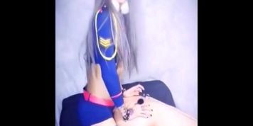 Hot ladyboy fucking a fan's asshole