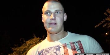 CLUB BANG BOYS - Euo muscle sucks cock before outdoor sex