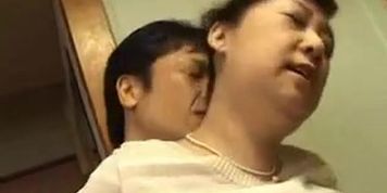 Stepson is lucky to masturbate MILF's hairy pussy
