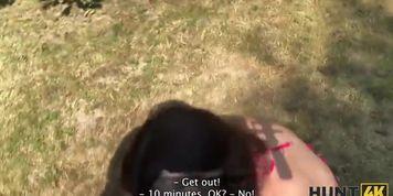 Hunter Seduces Cheating Wife for Outdoor Blowjob - Young Brunette Fucks Stranger in Park POV (George Uhl)