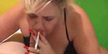 BBW Smoking and Sucking Cock