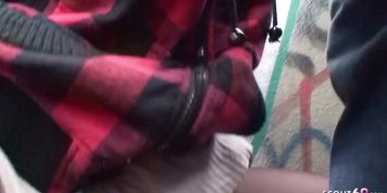 Old Ugly Guy Fucks Real Czech Teen Street Whore in Public