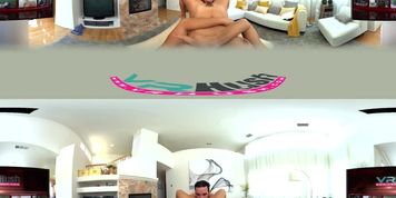 VRHUSH Horny Abella Danger lays down and takes Charles dick