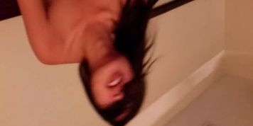 Asian chick gives a head in POV