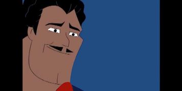 SUPERMAN EBONY BLOWJOB - black Foxxy Love licks superman cock oralsex cartoon fellatio blowjobs hero