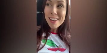 Aidra Fox masturbating in the car