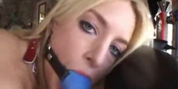 Sexy blonde babe is a slave to sex