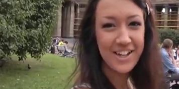 Anal creampie after sex in fresh air