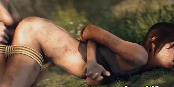 Lara Croft and Mercy sucking dick and fucking raw (Jamie Lee, Lara Craft)