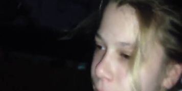 18 year old slut 1st time sucking cock but she can fuck